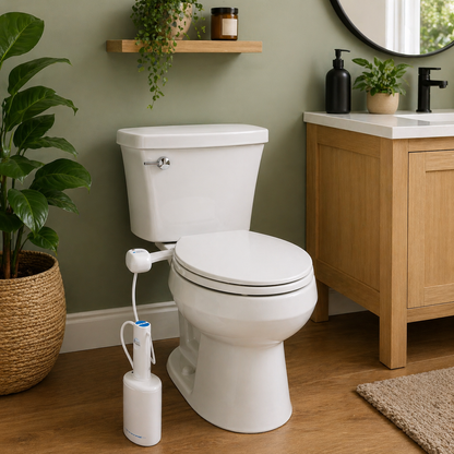 no plumbing home bidet in bathroom