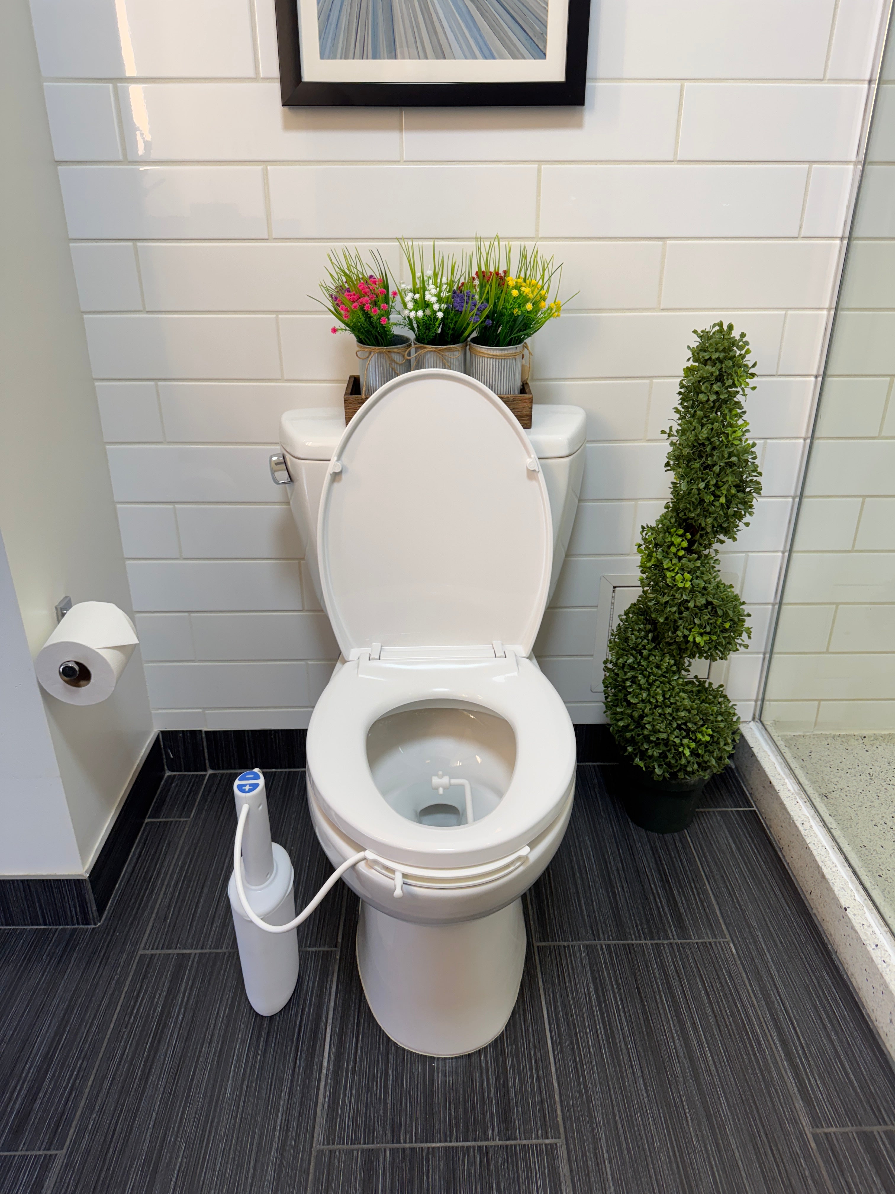 the traveler bidet setup in an office building