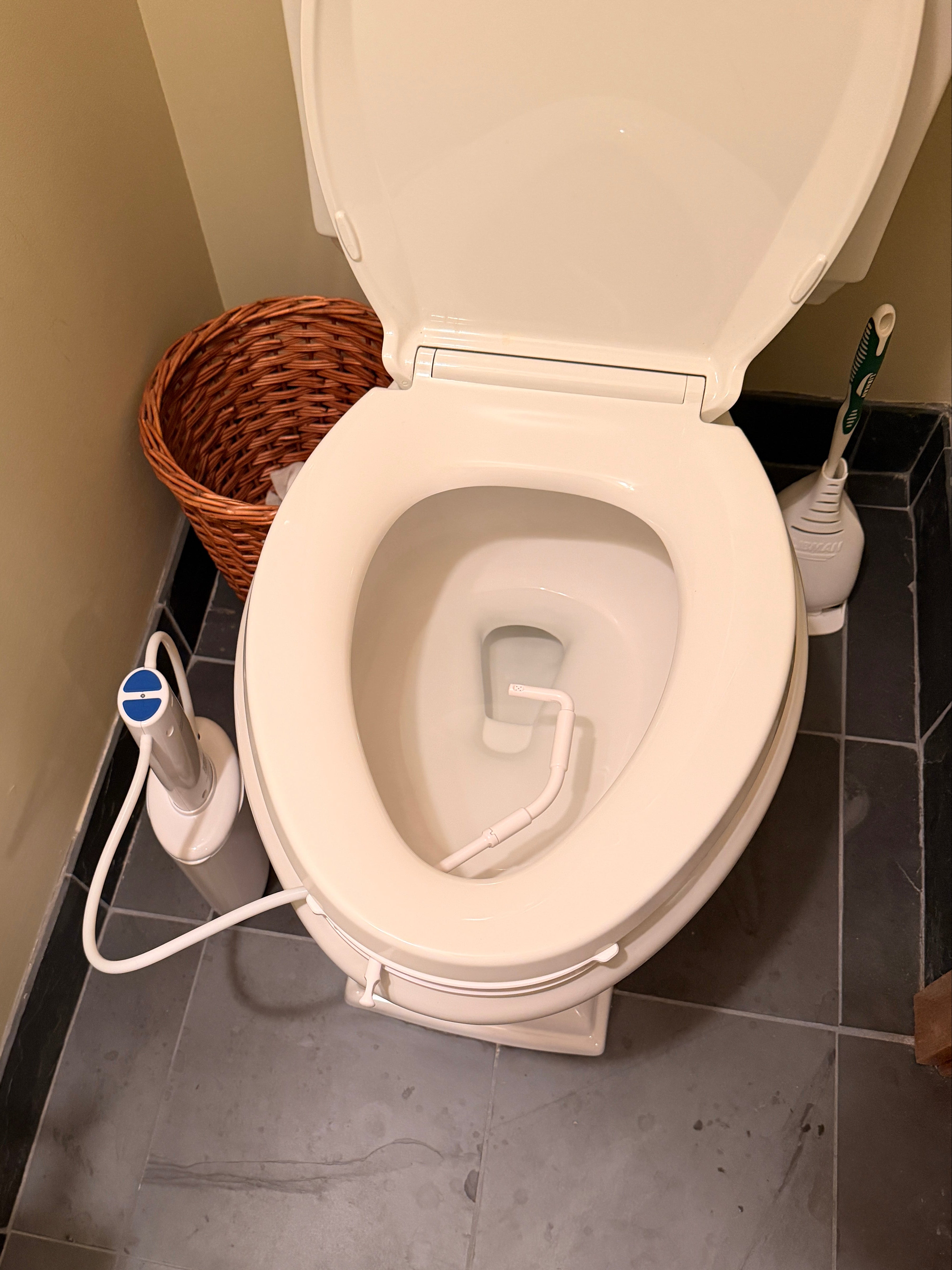 Traveler Bidet on hotel toilet